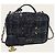 Chanel Vanity Medium Kosmetiktasche aus marineblauem Tweed und Pythonleder mit Tragegriff - Ansicht 3