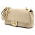 Chanel Bolsa de ombro CC com corrente dourada em couro de bezerro bege chevron Marrom - vista 2