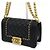 Chanel Borsa a tracolla e crossbody Around Boy Small Flap con catena dorata Nero - vista 3