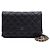 Chanel Sac à épaule et sac bandoulière à chaîne CC dorée Noir