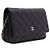 Chanel Sac à épaule et sac bandoulière à chaîne CC dorée Noir - vue 3