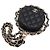 Chanel Borsa pouch in pelle d'agnello nera con tracolla a catena e CC dorati Season Nero