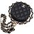 Chanel Borsa pouch in pelle d'agnello nera con tracolla a catena e CC dorati Season Nero - vista 2