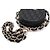 Chanel Borsa pouch in pelle d'agnello nera con tracolla a catena e CC dorati Season Nero - vista 3