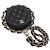 Chanel Borsa pouch in pelle d'agnello nera con tracolla a catena e CC dorati Season Nero - vista 7