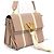 Valentino Borsa a tracolla Garavani VLogo con catena dorata, Beige Medium Marrone - vista 3