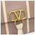 Valentino Borsa a tracolla Garavani VLogo con catena dorata, Beige Medium Marrone - vista 8