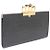 Alexander Mcqueen Clutch con motivo coccodrillo e manico dorato Nero - vista 10