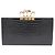 Alexander Mcqueen Clutch con motivo coccodrillo e manico dorato Nero - vista 11