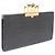 Alexander Mcqueen Clutch con motivo coccodrillo e manico dorato Nero - vista 2