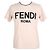 Fendi T-Shirt mit besticktem Logo für Damen Pink