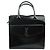 Saint Laurent Borsa tote e a tracolla in vernice con motivo lucertola nera Nero