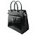 Saint Laurent Borsa tote e a tracolla in vernice con motivo lucertola nera Nero - vista 2