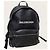 Balenciaga Everyday Leder-Rucksack mit Logo Schwarz - Ansicht 3