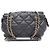 Salvatore Ferragamo Borsa a tracolla con catena dorata e logo Nero - vista 3