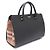 Burberry Borsa Tote e Borsa a Tracolla in tela Check Canvas Nero - vista 11