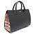 Burberry Borsa Tote e Borsa a Tracolla in tela Check Canvas Nero - vista 2