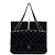 Chanel Borsa a spalla classica a soffietto con patta in vernice blu navy scuro