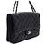 Chanel Borsa a spalla classica a soffietto con patta in vernice blu navy scuro - vista 4
