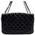 Chanel Borsa a spalla classica a soffietto con patta in vernice blu navy scuro - vista 5