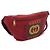 Gucci Sac banane unisexe en cuir avec imprimé logo rouge Crossbody - vue 3