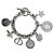 30 Montaigne Dior Bracciale con Charms Iconic Montaigne Grigio Argento