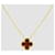 Van Cleef & Arpels Vintage Alhambra Lucky Carnelian Yellow Gold Necklace  - view 2