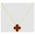 Van Cleef & Arpels Vintage Alhambra Lucky Carnelian Yellow Gold Necklace  - view 5