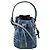 Fendi Borsa a secchiello Montrezzo FF ricamata Blu