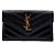 Saint Laurent Monogram Kartenetui mit Klappe Schwarz