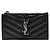 Saint Laurent Tarjetero con cremallera Monogram Negro