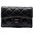 Chanel Tarjetero de piel Caviar Negro