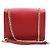 Gucci Bolsa de ombro pequena vermelha com elos entrelaçados e corrente dourada Vermelho - vista 4