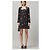 Tory Burch Vestido Shift Negro Bordado Blanco Multicolor - vista 8
