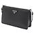 Prada Mini borsa a tracolla in pelle Saffiano nera - vista 2