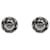 Chanel Orecchini rotondi CC Metallic Silver Argento  - vista 1