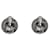 Chanel Orecchini rotondi CC Metallic Silver Argento  - vista 3