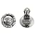 Chanel Orecchini rotondi CC Metallic Silver Argento  - vista 4