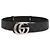 Gucci Cintura reversibile Cut GG Nero