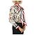 Burberry Blusa de cuello con lazada a rayas florales US Castaño - vista 2
