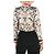 Burberry Blusa de cuello con lazada a rayas florales US Castaño - vista 3