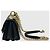 Chanel Bolsa de aba acolchoada com corrente dourada Series Preto - vista 4