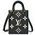 Louis Vuitton Petit Sac Plat Bicolor Monogram Empreinte Giant Preto