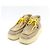 Miu Miu Botas Desert de cuña en ante lavado para mujer Dorado - vista 3