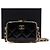 Chanel Mini borsa box da sera in pelle di capra verniciata nera con catena dorata Nero
