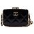 Chanel Mini borsa box da sera in pelle di capra verniciata nera con catena dorata Nero - vista 2