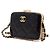 Chanel Mini borsa box da sera in pelle di capra verniciata nera con catena dorata Nero - vista 3