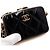 Chanel Mini borsa box da sera in pelle di capra verniciata nera con catena dorata Nero - vista 9