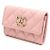 Chanel Cartera Classic Small de piel Caviar rosa con CC dorado - vista 2