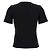 Tory Burch BAUMWOLL-RIPP-T-SHIRT MIT LOGO Schwarz - Ansicht 5